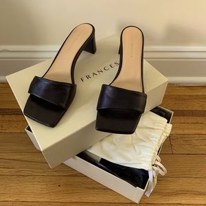 Dear Frances Chaise Mule, Black, Size 8.5 / 39 EU